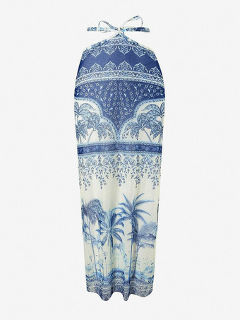 Ensemble maillot de bain 2 pièces à manches longues et jupe midi à imprimé tropical 2025