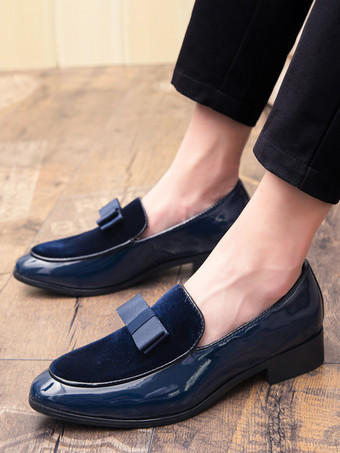 メンズ ベルギーローファー スリッポン ポインテッドトゥ リボン装飾 ペニーシューズ スエード スプライスレザー モカシンシューズ