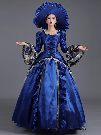 女性用 1800 年代 レトロ ロココ ドレス 仮面 パーティー ボール ガウン ビクトリア朝 コスチューム ドレス
