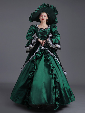 女性用 1800 年代 レトロ ロココ ドレス 仮面 パーティー ボール ガウン ビクトリア朝 コスチューム ドレス