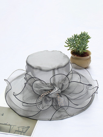 グレイレディース ファシネーターハット ロマンティック オーガンザ シルクフラワー ティーパーティーハット