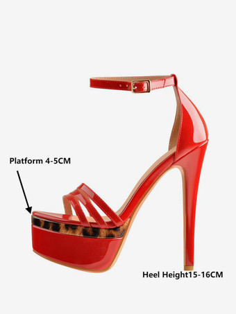 レッドWPメンズセクシーサンダルプラットフォームストラップハイヒールサンダルシューズ
