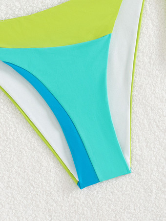 セクシーな夏のカラーブロック 2 ピース ビキニ水着 (女性用) 2025