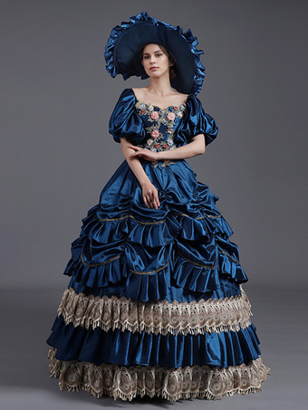 イエロー ヴィンテージ ドレス レース ポリエステル レース 帽子 レディース ビクトリア朝 18 世紀 コスチューム