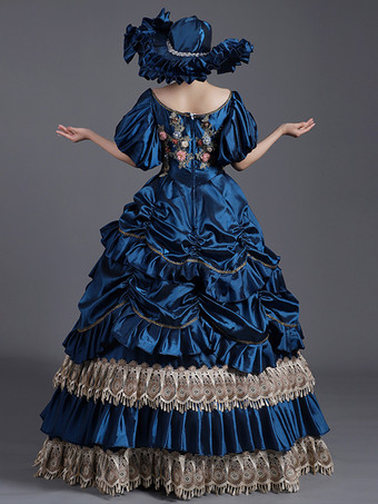 イエロー ヴィンテージ ドレス レース ポリエステル レース 帽子 レディース ビクトリア朝 18 世紀 コスチューム