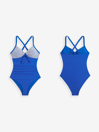 2025年夏向けレースパネルVネックワンピース水着