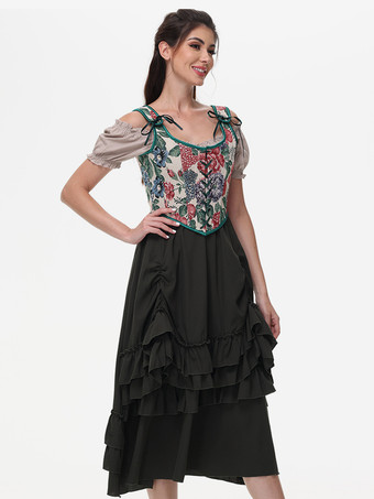 ヴィンテージコルセット ヴィンテージ婦人服 ポリエステルフリル