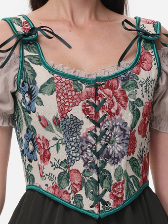 ヴィンテージコルセット ヴィンテージ婦人服 ポリエステルフリル