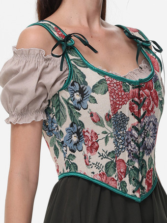 ヴィンテージコルセット ヴィンテージ婦人服 ポリエステルフリル