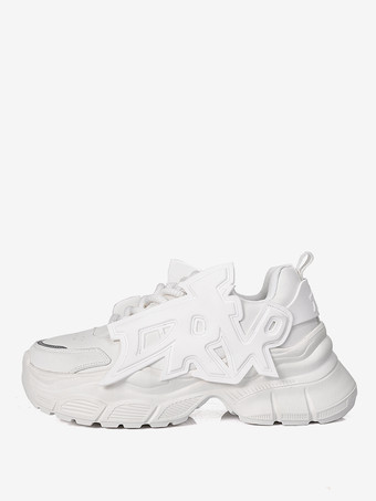 メンズ スニーカー グラフィティプリント 滑り止め プラットフォーム チャンキー ランニングシューズ