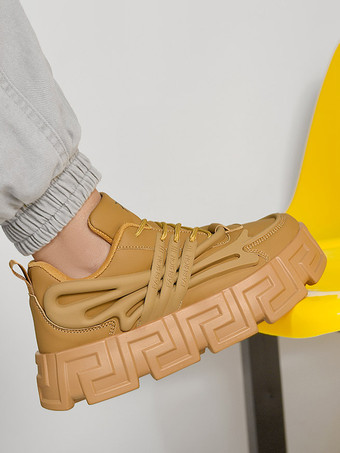 メンズスニーカー 通気性プラットフォーム チャンキー 防水 カジュアル ハイキングシューズ