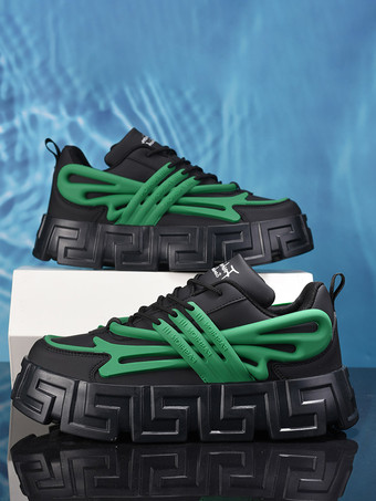 メンズスニーカー 通気性プラットフォーム チャンキー 防水 カジュアル ハイキングシューズ