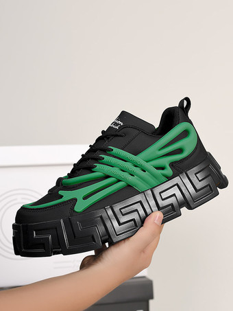 メンズスニーカー 通気性プラットフォーム チャンキー 防水 カジュアル ハイキングシューズ