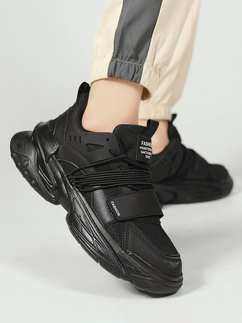 メンズスニーカー 通気性プラットフォーム チャンキースリッポン カジュアル レースアップ ランニングシューズ