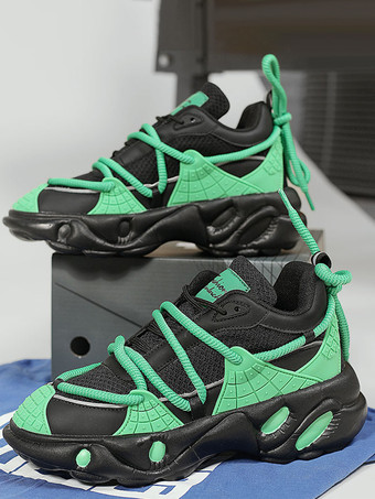 メンズスニーカー ウェットグリップ ラバープラットフォーム チャンキー 通気性 カジュアル ウォーキングシューズ