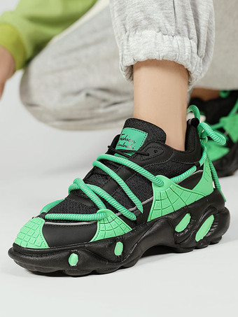 メンズスニーカー ウェットグリップ ラバープラットフォーム チャンキー 通気性 カジュアル ウォーキングシューズ