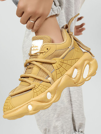 メンズスニーカー ウェットグリップ ラバープラットフォーム チャンキー 通気性 カジュアル ウォーキングシューズ