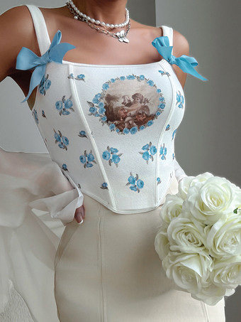 ヴィンテージコルセット ヴィンテージレディース服 レースアップ ポリ/コットン混紡