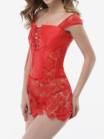 ヴィンテージコルセット ヴィンテージレディース服 ポリエステル レースアップ ポリエステル