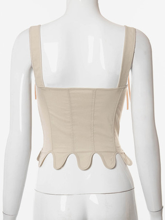 ヴィンテージコルセット ヴィンテージレディース服 ポリエステル レースアップ ポリエステル