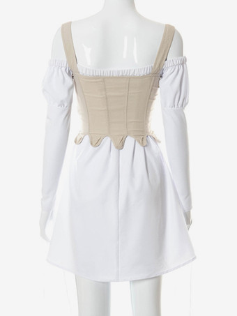 ヴィンテージコルセット ヴィンテージレディース服 ポリエステル レースアップ ポリエステル