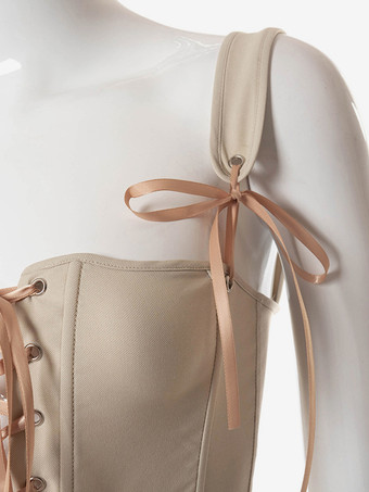 ヴィンテージコルセット ヴィンテージレディース服 ポリエステル レースアップ ポリエステル