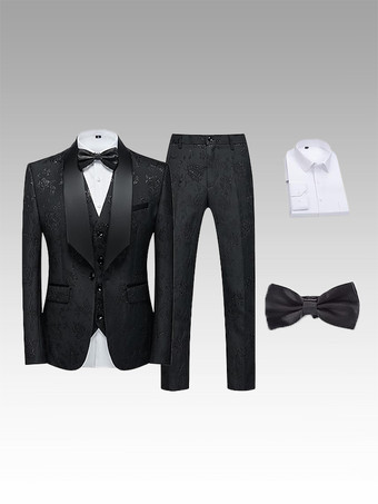 Ropa Retro para hombre Traje Retro para hombre Bloque de color Lazos de jacquard