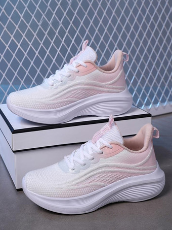 女性用スポーツシューズ ラウンドトゥ レースアップ 快適スニーカー