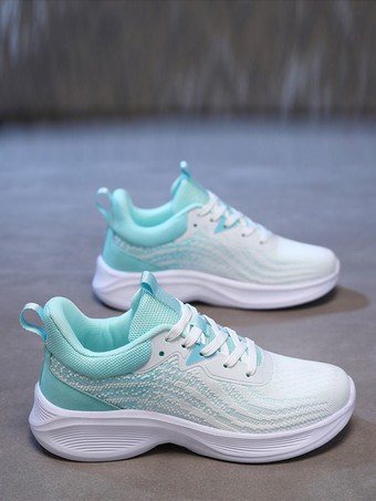レディースランニングシューズ ラウンドトゥ レースアップ スポーツシューズ