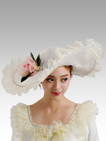 Women's 1800s Era Misses Wide Brim Victorian Hats For Party