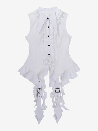 パステルゴシックロリータ衣装 ブラックフリル 半袖ブラウス オーバーコート スカートセット ロマンスゴシック