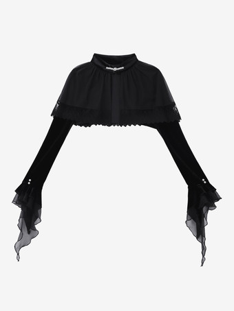 ゴシックロリータドレス レースフリル ベロア ロマンス エレガント ダークグリーン ロマンス フィッシュテールドレス