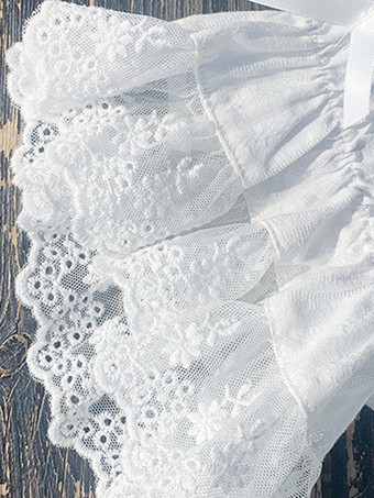 スイートロリータブラウス レースリボン ロリータトップス 半袖ブラウス レースブラックロリータシャツ