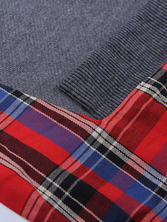 2025年レディース向けチェック柄裾グレースウェットシャツ