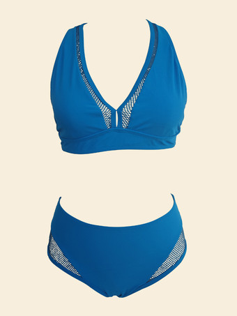 シアンレーサーバックビキニ カジュアル ツーピース水着 2025年夏