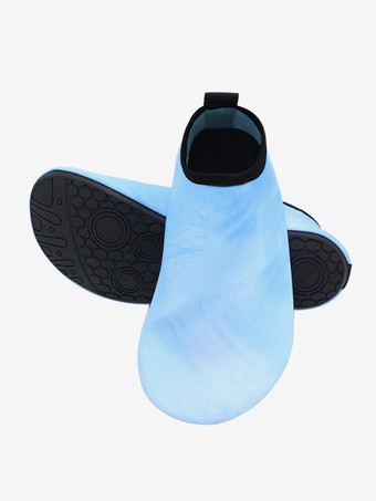 ベビーブルー水彩プリントのユニセックスビーチソックス 2025