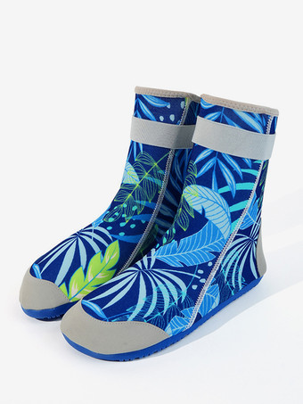 ブルー 2025年夏向けユニセックスプリント滑り止めビーチソックス