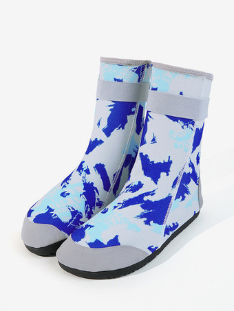 グレイ2025年夏向けユニセックスプリント滑り止めビーチソックス