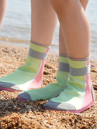 ライトグリーン ユニセックス 滑り止めビーチソックス 2025