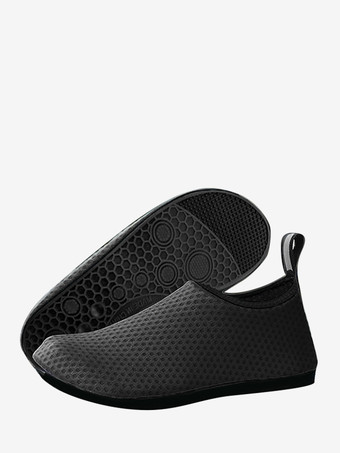 ブラック 通気性と速乾性に優れたユニセックスビーチソックス（滑り止めソール付き）2025