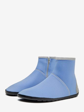 ライトスカイブルー通気性のあるジップアップビーチソックス（滑り止めアウトソール付き）2025