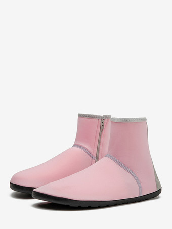 ピンク通気性のあるジップアップビーチソックス（滑り止めアウトソール付き）2025