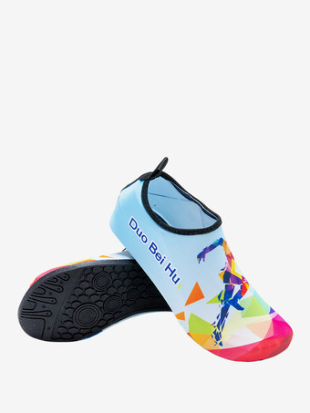 ベビーブルー滑り止め付きプリントビーチソックス（女性用）2025年モデル