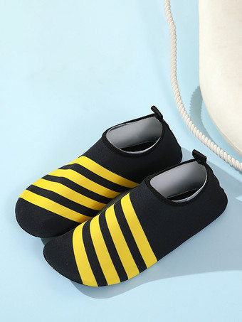 イエロー滑り止め付きプリントビーチソックス（女性用）2025年モデル