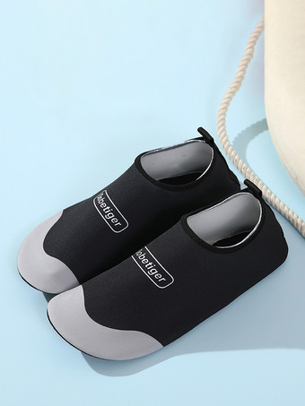 ブラック 滑り止め付きプリントビーチソックス（女性用）2025年モデル