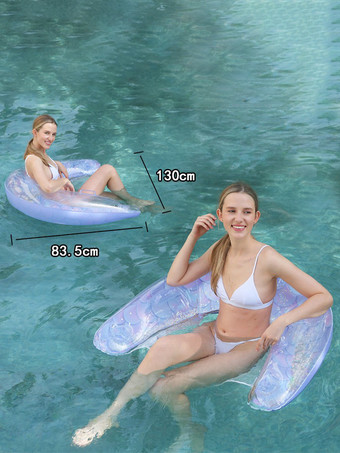 パープル 大人用U字型インフレータブルプールラウンジャー 2025