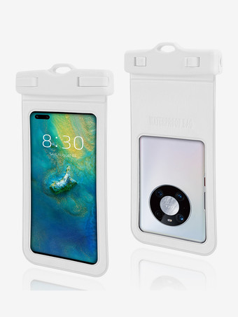 ホワイト 安全な防水携帯電話ポーチ 2025