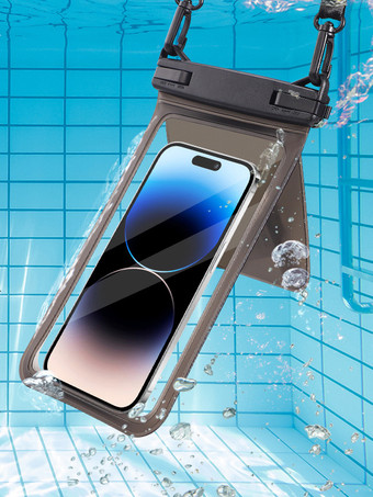 デュアルコンパートメント防水携帯電話ポーチ IPX8 30m深度