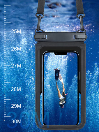 デュアルコンパートメント防水携帯電話ポーチ IPX8 30m深度