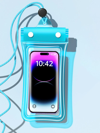 ライトスカイブルークアッドシールIPX8防水スマホケース